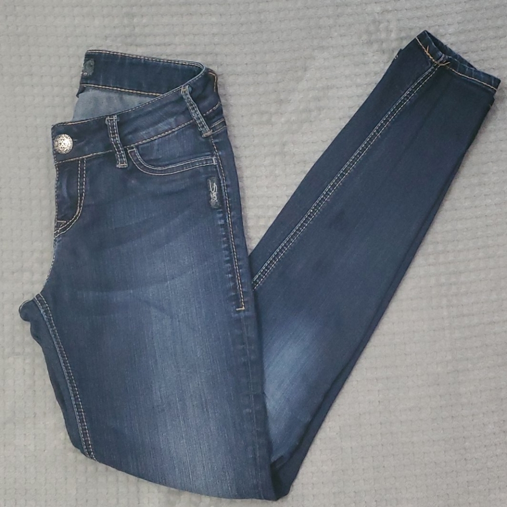 Silver Skinny Jeans